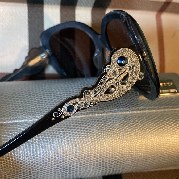 Judith Lieber Handmade In Italy Stunning Sparkling Crystals Oversized Sunglasses - Picture 16 of 16